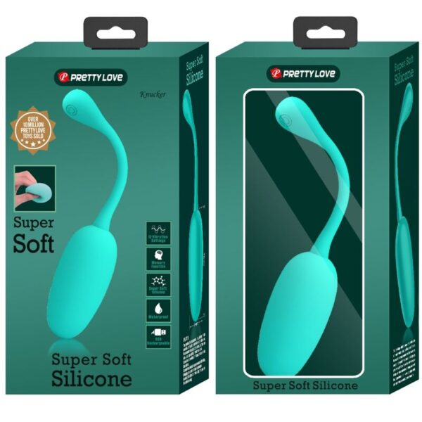 Pretty Love Knucker — Vibrating Egg, Silicone, Aqua Green — Clitoral Stimulators — view 9