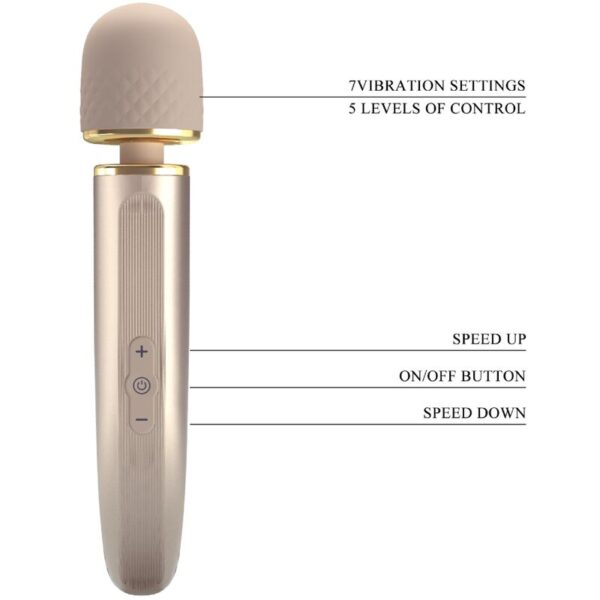 Pretty Love — Wand Massager, Rechargeable, Champagne — Handheld Massagers — view 7