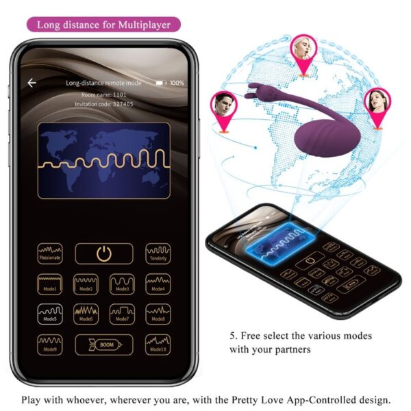 Pretty Love Catalina — Wearable Vibrator, App-Controlled, Purple — App-Controlled Sex Toys — view 4