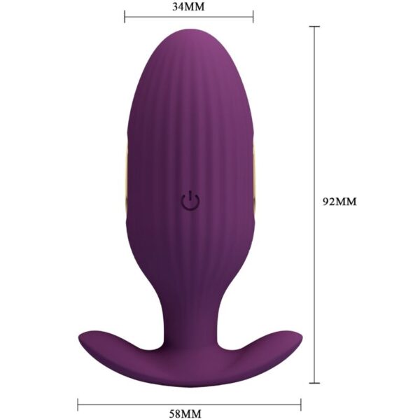 Pretty Love Jefferson — Vibrating Butt Plug, Purple — Anal — view 15