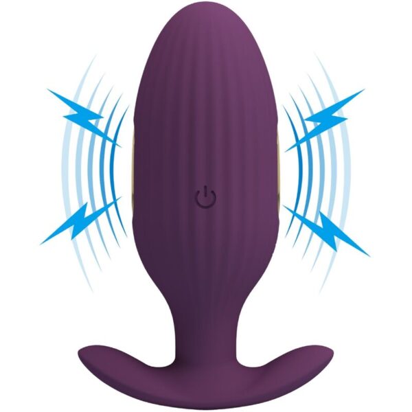 Pretty Love Jefferson — Vibrating Butt Plug, Purple — Anal — view 12