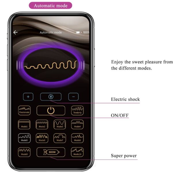 Pretty Love Jefferson — Vibrating Butt Plug, Purple — Anal — view 9