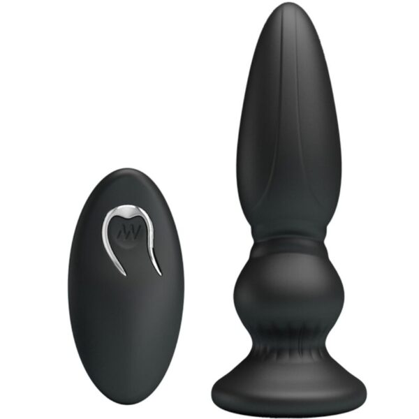 Mr Play Powerful — Vibrating Butt Plug, Remote Control, Black — Anal — view 9