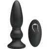 Mr Play Powerful — Vibrating Butt Plug, Remote Control, Black — Anal