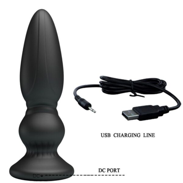 Mr Play Powerful — Vibrating Butt Plug, Remote Control, Black — Anal — view 5