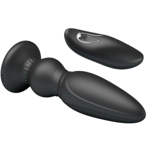 Mr Play Powerful — Vibrating Butt Plug, Remote Control, Black — Anal — view 4
