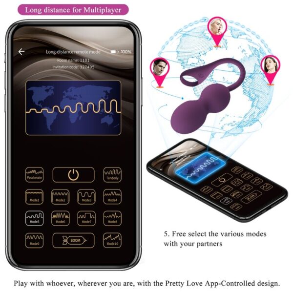 Pretty Love Elvira — Kegel Balls, App-Controlled, Purple — App-Controlled Sex Toys — view 17