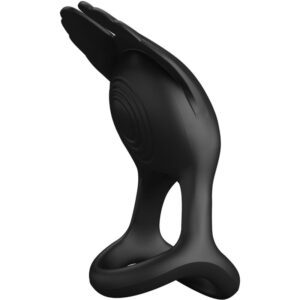 Pretty Love Silas — Vibrating Cock Ring, Rechargeable, Black — Cock Rings — view 2