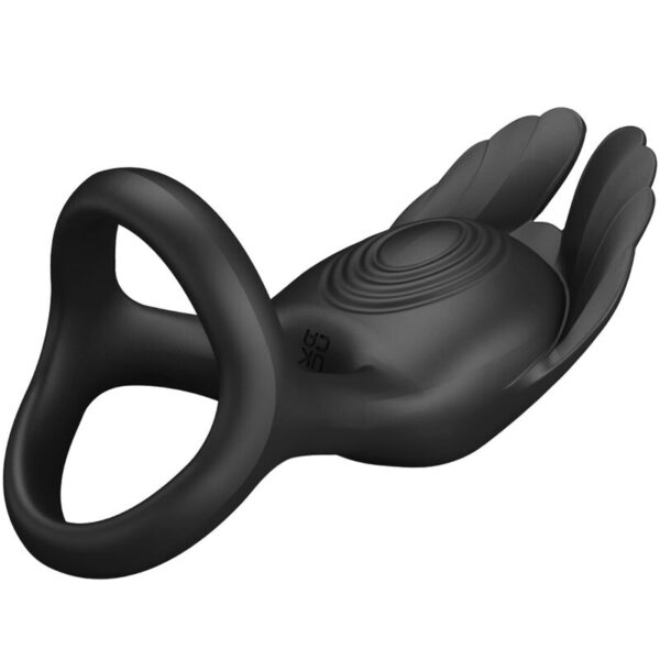Pretty Love Silas — Vibrating Cock Ring, Rechargeable, Black — Cock Rings — view 5