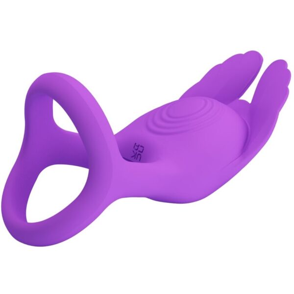 Pretty Love Silas — Vibrating Cock Ring, Rechargeable, Purple — Cock Rings — view 8