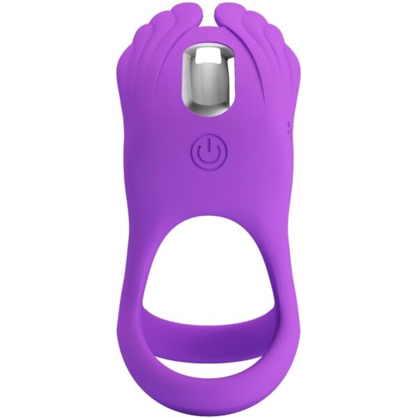 Pretty Love Silas — Vibrating Cock Ring, Rechargeable, Purple — Cock Rings — view 6