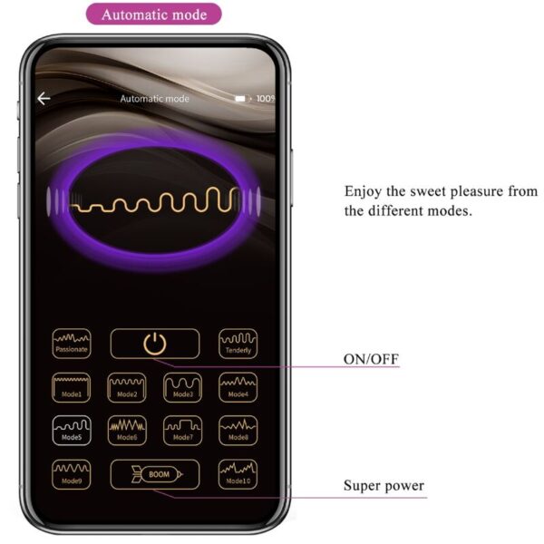 Pretty Love Billy — Couples Vibrator, App-Controlled, Purple — App-Controlled Sex Toys — view 16