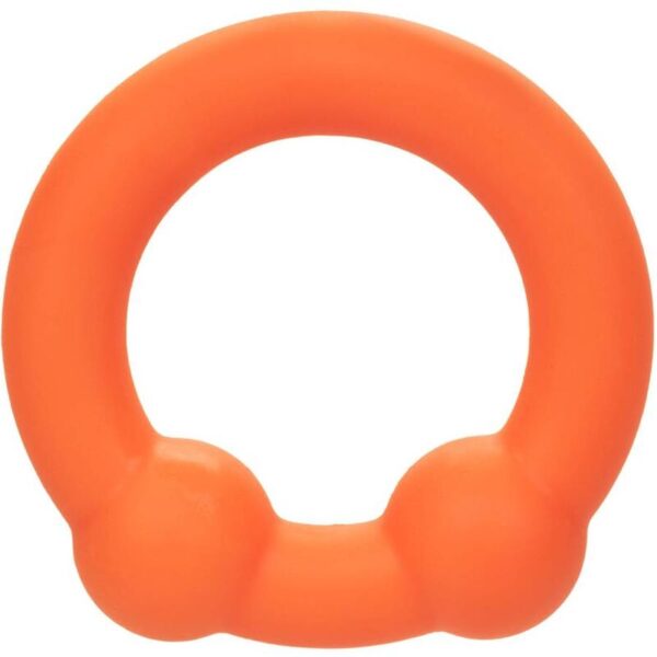 CalExotics Alpha Dual Ball — Cock Ring, Silicone, Orange — Classic Cock Rings — view 7
