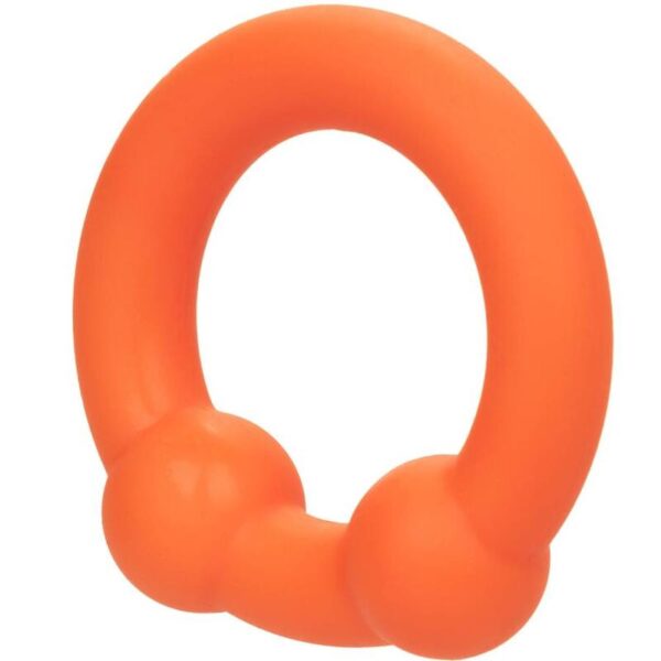 CalExotics Alpha Dual Ball — Cock Ring, Silicone, Orange — Classic Cock Rings — view 6