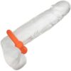 CalExotics Alpha Dual Ball — Cock Ring, Silicone, Orange — Classic Cock Rings