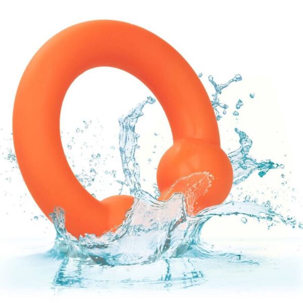 CalExotics Alpha Dual Ball — Cock Ring, Silicone, Orange — Classic Cock Rings — view 3