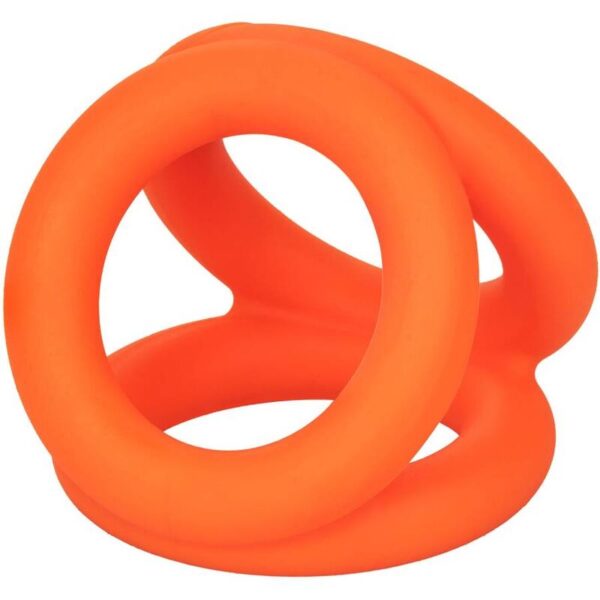CalExotics Alpha Tri — Cock Ring, Silicone, Orange — Classic Cock Rings — view 11