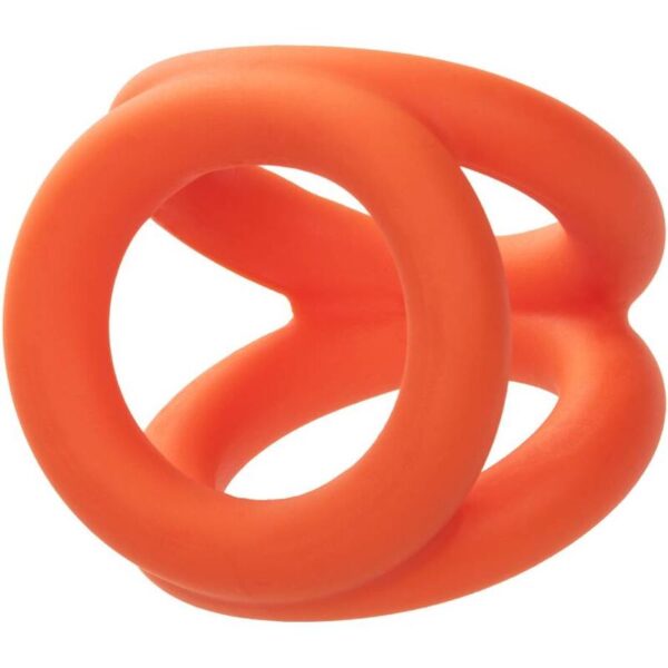 CalExotics Alpha Tri — Cock Ring, Silicone, Orange — Classic Cock Rings — view 10