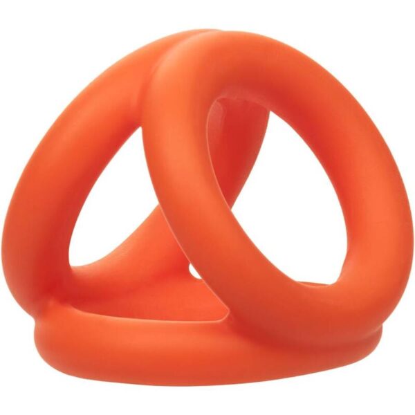 CalExotics Alpha Tri — Cock Ring, Silicone, Orange — Classic Cock Rings — view 9