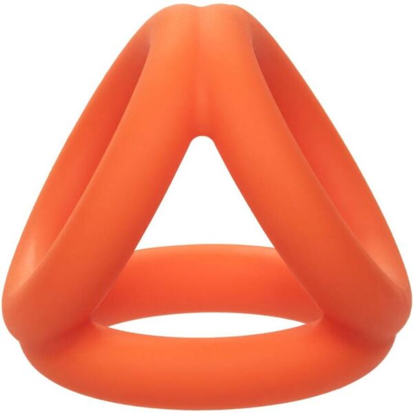 CalExotics Alpha Tri — Cock Ring, Silicone, Orange — Classic Cock Rings — view 6