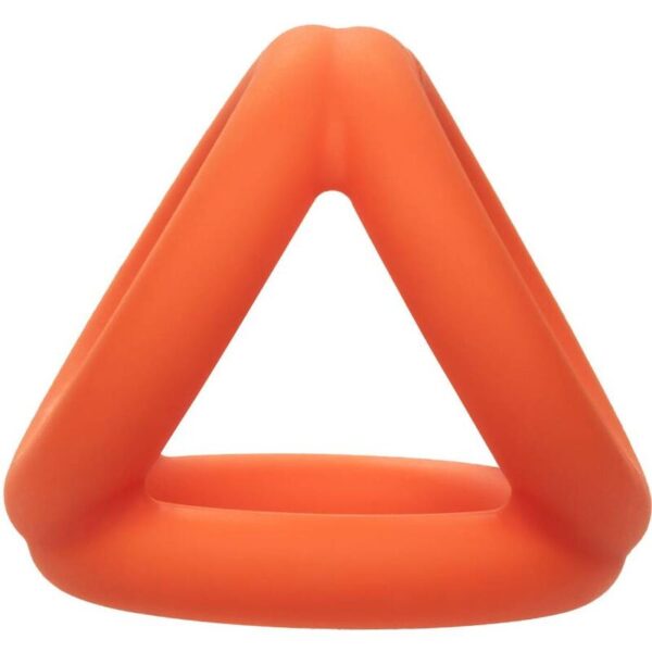 CalExotics Alpha Tri — Cock Ring, Silicone, Orange — Classic Cock Rings — view 5