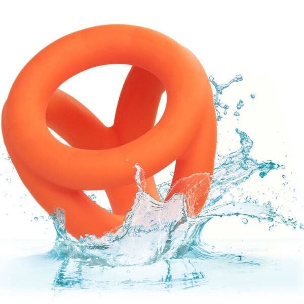 CalExotics Alpha Tri — Cock Ring, Silicone, Orange — Classic Cock Rings — view 4