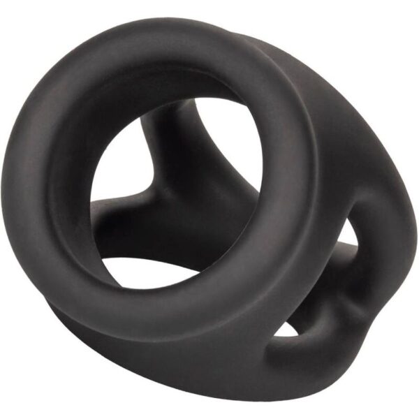 CalExotics Alpha Dual Cage — Cock Ring, Silicone, Black — Classic Cock Rings — view 7