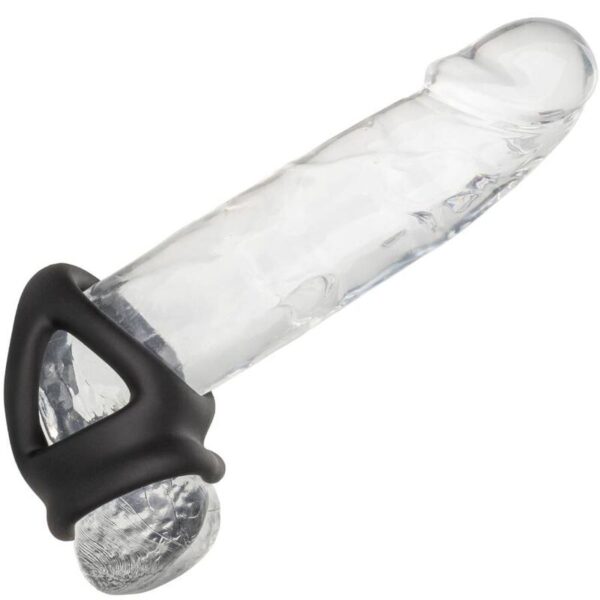 CalExotics Alpha Dual Cage — Cock Ring, Silicone, Black — Classic Cock Rings