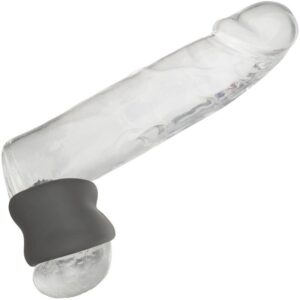 CalExotics Alpha — Ball Stretcher, Silicone, Black — Classic Cock Rings