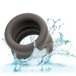 CalExotics Alpha — Ball Stretcher, Silicone, Black — Classic Cock Rings — view 2