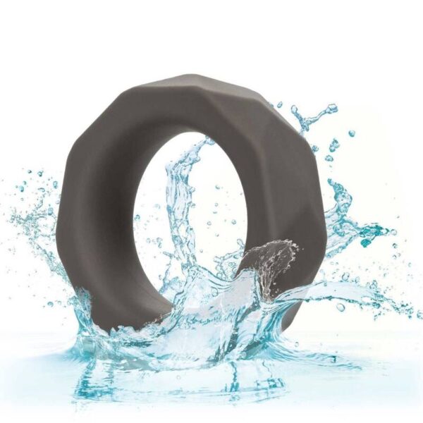 CalExotics Alpha Prolong Prismatic — Cock Ring, Silicone, Grey — Classic Cock Rings — view 5