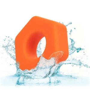 CalExotics Alpha Prolong Sexagon — Cock Ring, Silicone, Orange — Classic Cock Rings — view 4
