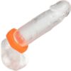 CalExotics Alpha Prolong Sexagon — Cock Ring, Silicone, Orange — Classic Cock Rings