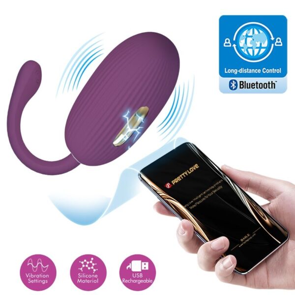 Pretty Love Doreen — Vibrating Egg, App-Controlled, Purple — App-Controlled Sex Toys