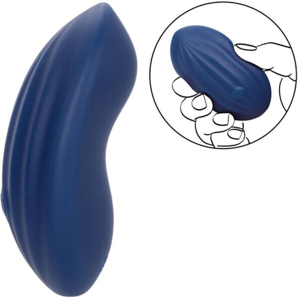 CalExotics Cashmere Velvet Curve — Vibrator, Rechargeable, Blue — Clitoral Stimulators — view 8