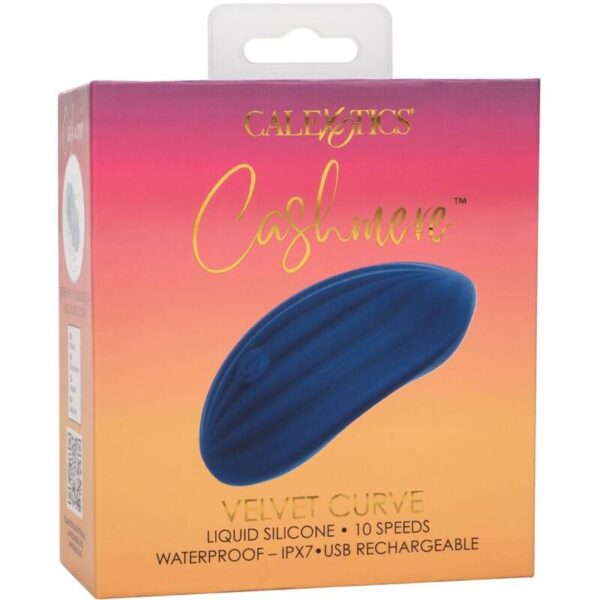 CalExotics Cashmere Velvet Curve — Vibrator, Rechargeable, Blue — Clitoral Stimulators — view 13