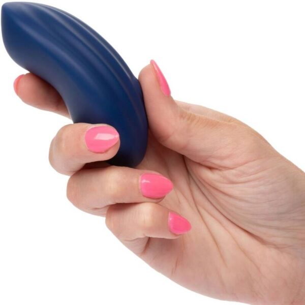 CalExotics Cashmere Velvet Curve — Vibrator, Rechargeable, Blue — Clitoral Stimulators — view 9