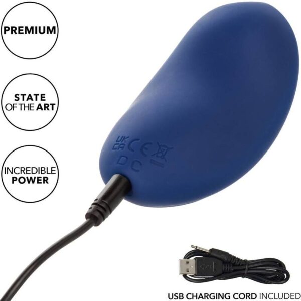 CalExotics Cashmere Velvet Curve — Vibrator, Rechargeable, Blue — Clitoral Stimulators — view 12