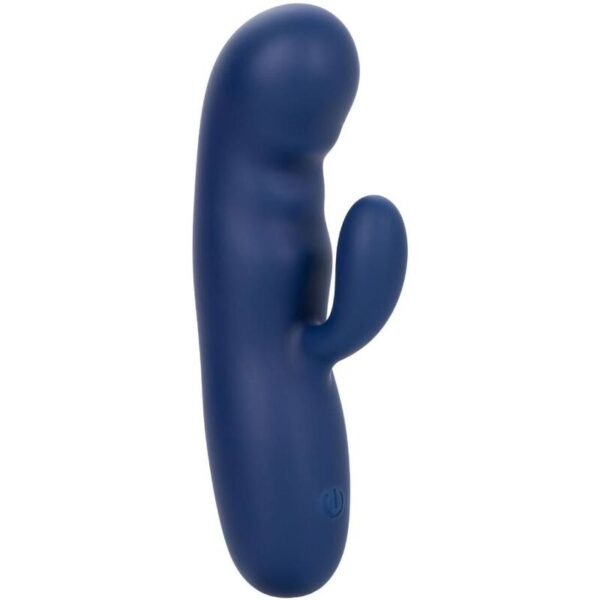 CalExotics Cashmere Silk Duo — G-Spot Vibrator, Waterproof, Blue — Clitoral Toys — view 3