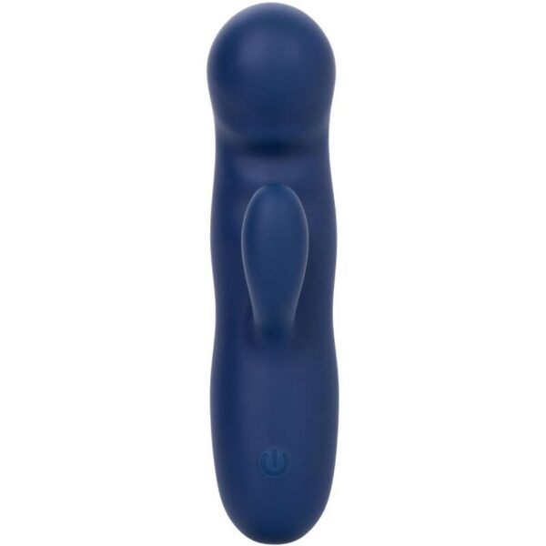 CalExotics Cashmere Silk Duo — G-Spot Vibrator, Waterproof, Blue — Clitoral Toys — view 5