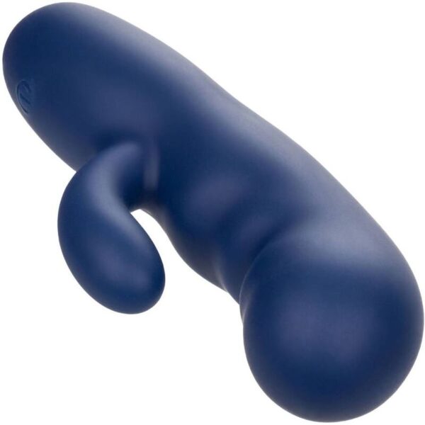 CalExotics Cashmere Silk Duo — G-Spot Vibrator, Waterproof, Blue — Clitoral Toys — view 6