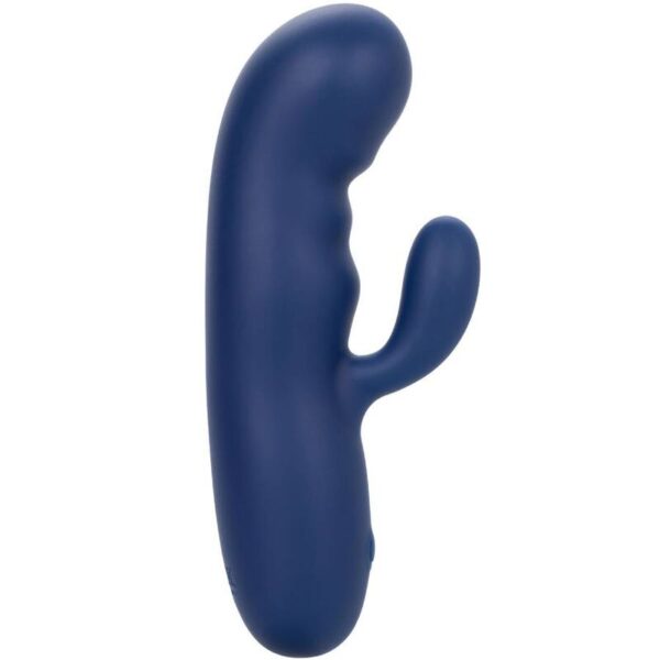 CalExotics Cashmere Silk Duo — G-Spot Vibrator, Waterproof, Blue — Clitoral Toys — view 4