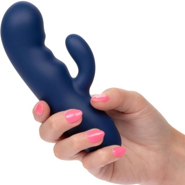 CalExotics Cashmere Silk Duo — G-Spot Vibrator, Waterproof, Blue — Clitoral Toys — view 7