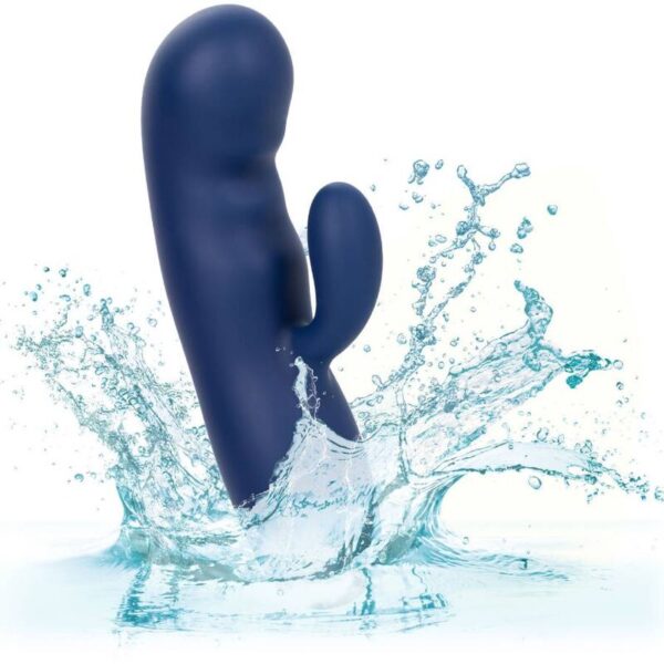 CalExotics Cashmere Silk Duo — G-Spot Vibrator, Waterproof, Blue — Clitoral Toys — view 8