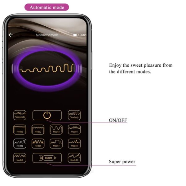 Pretty Love Abner — Vibrating Egg, App-Controlled, Purple — App-Controlled Sex Toys — view 15