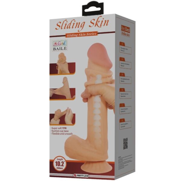 Pretty Love Sliding Skin — Realistic Dildo, 26 cm, Flesh — Dildos — view 5