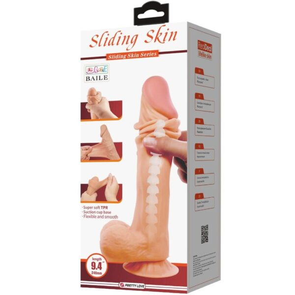 Pretty Love Sliding Skin — Realistic Dildo, 24 cm, Flesh — Dildos — view 3