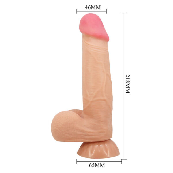 Pretty Love Sliding Skin — Realistic Dildo, 21.8 cm, Flesh — Dildos — view 3