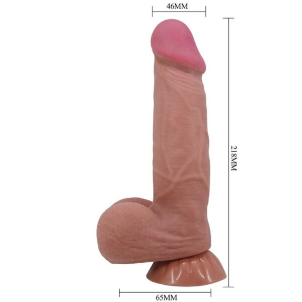 Pretty Love Sliding Skin — Realistic Dildo, 21.8 cm, Brown — Dildos — view 6