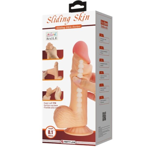 Pretty Love Sliding Skin — Realistic Dildo, 20.6 cm, Flesh — Dildos — view 4